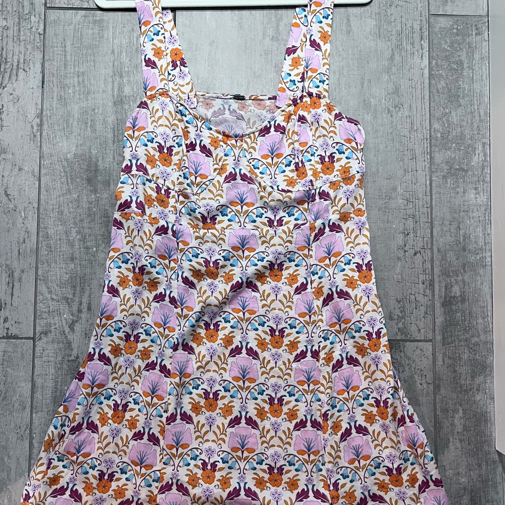 Free People Sasha Mini Dress Floral Sweetheart Neck Boho Bohemian Med EUC - Picture 3 of 4
